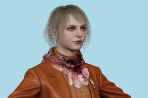 RE Ashley Resident-Evil, RE4, Ashley, resident, evil, female, girl, woman, people, xna, characters, rigged